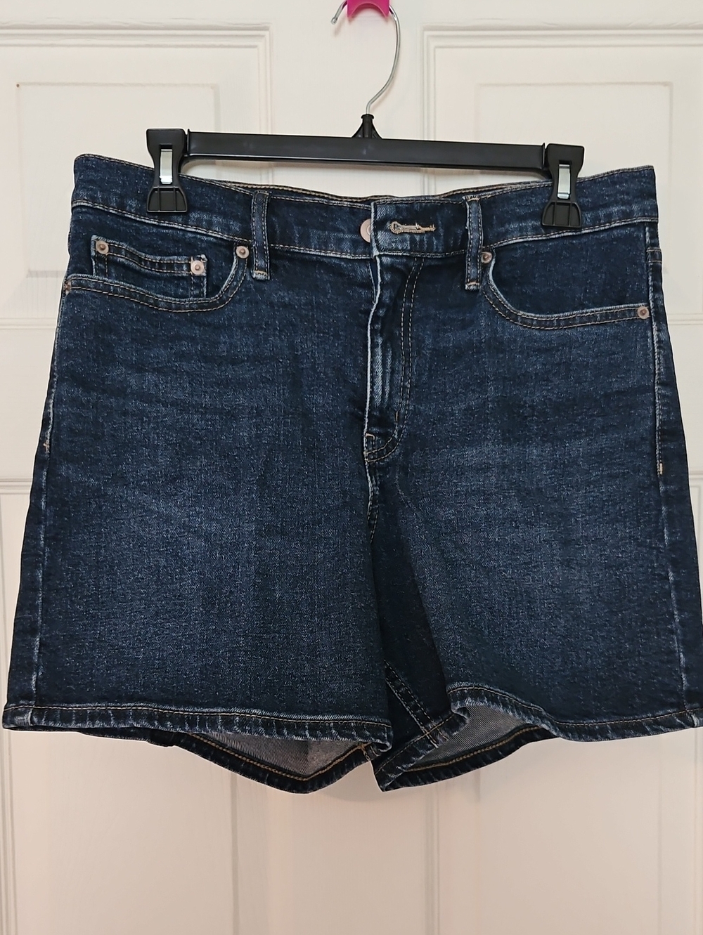 Calvin Klein Dark Indigo Denim Cutoff Shorts